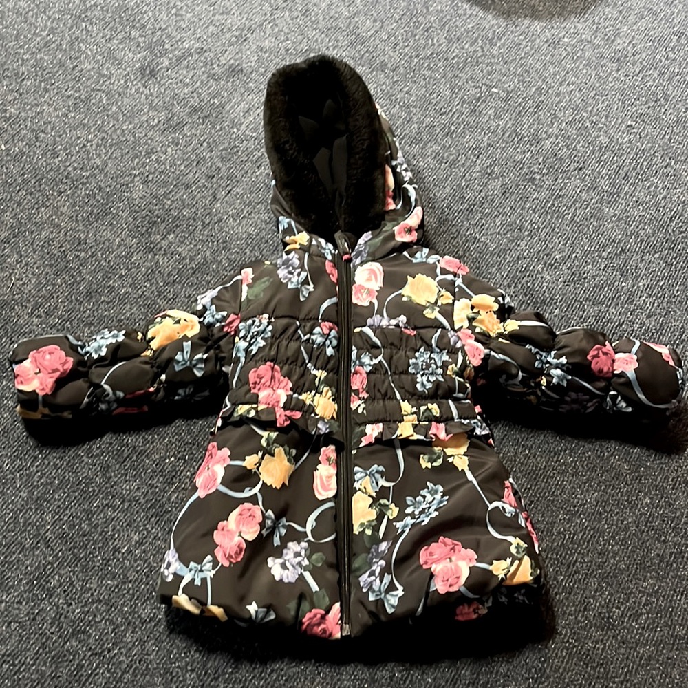 Black Floral Rothschild Coat